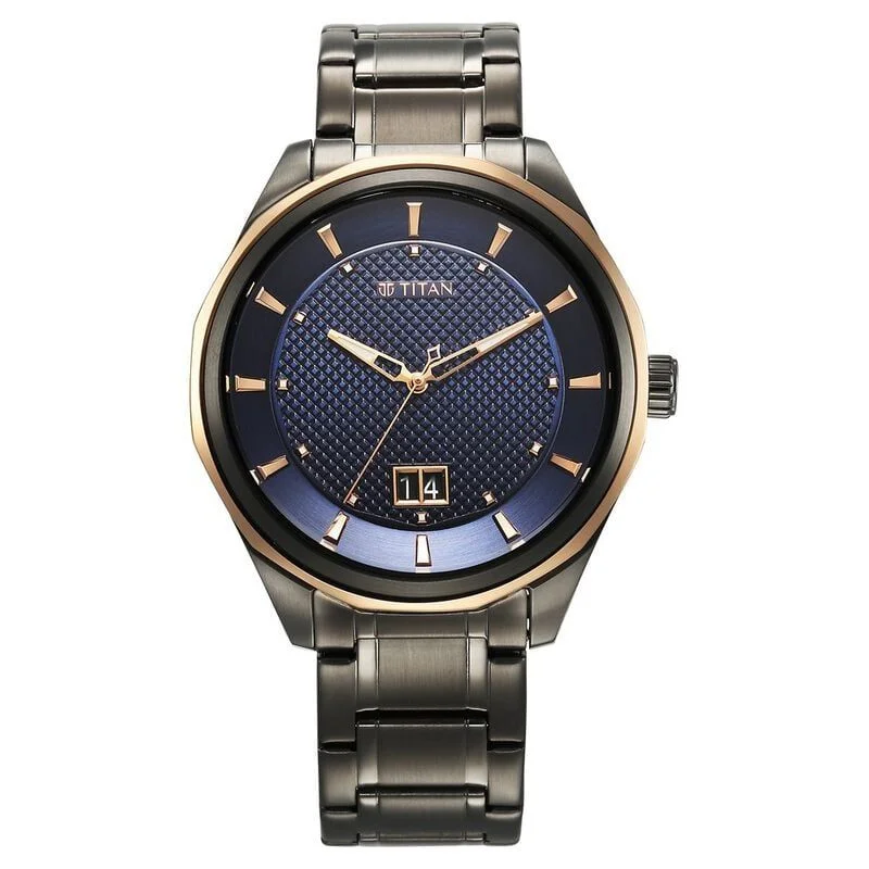 Titan Regalia Opulent Quartz Analog Silver Dial Silver Stainless Steel Strap Watch for Men (1829KM05)