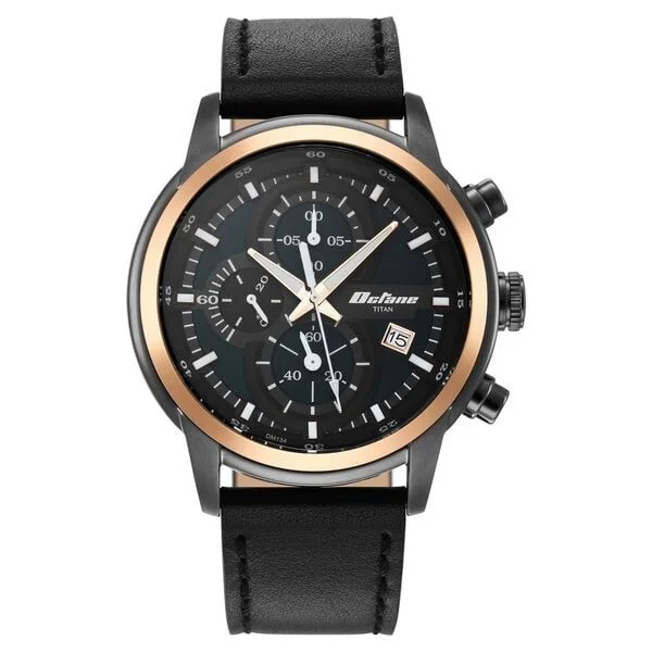 Titan Octane Black Dial Chronograph Watch for Men (NS90086KL03)