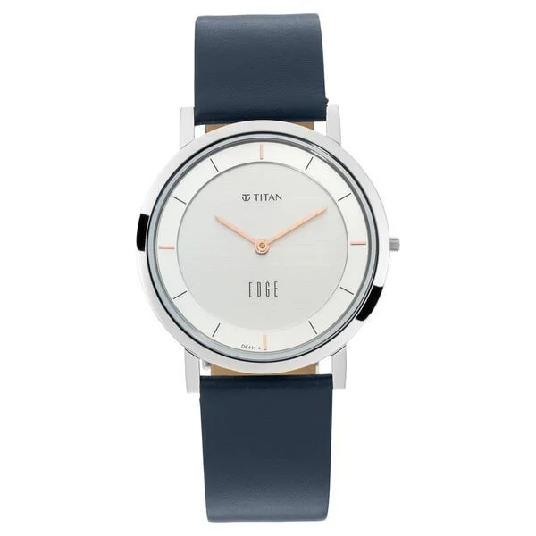 Titan Quartz Analog White Dial Leather Strap Watch for Men (NS1595SL06)