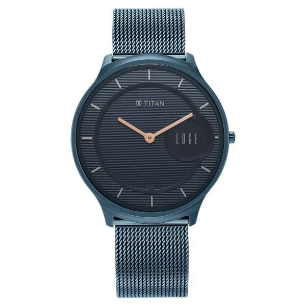 Edge Baseline Blue Dial Stainless Steel Strap Watch Men (NS1843QM01)