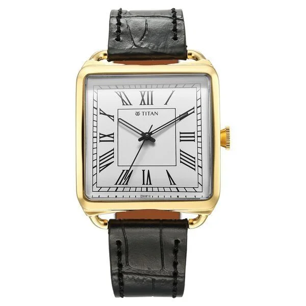 Titan Retro Revive Quartz Analog White Dial Leather Strap for Men (NS1676YL01)