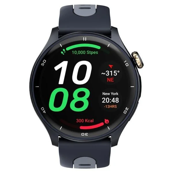 Titan Celestor Advanced GPS & Barometer 3.6 CM AMOLED Display with AOD, Pizoelectric Functional Crown Aurora Blue (90206AP02)
