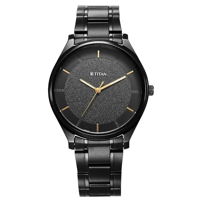 Titan Quartz Analog Black Dial Watch for Men NS1802NM01