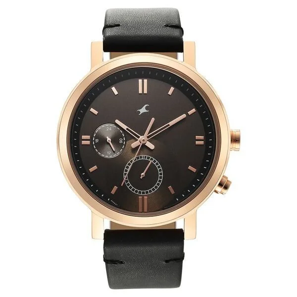 Fastrack Tick Tock Brown Dial Watch for Guys (NS3287WL02)