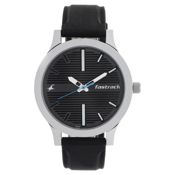 Fastrack Quartz Analog Grey Dial Silicone Strap Watch for Guys - 38051SP01