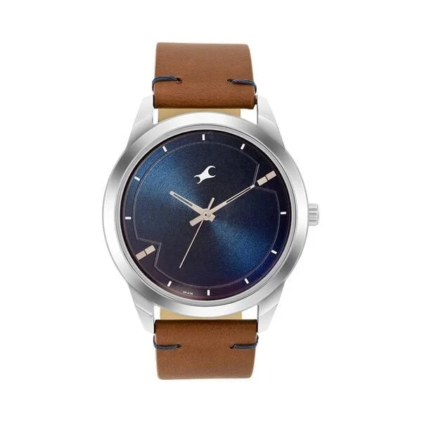Fastrack Stunners Quartz Analog Blue dial Leather Strap Watch for Guys - 3308SL01