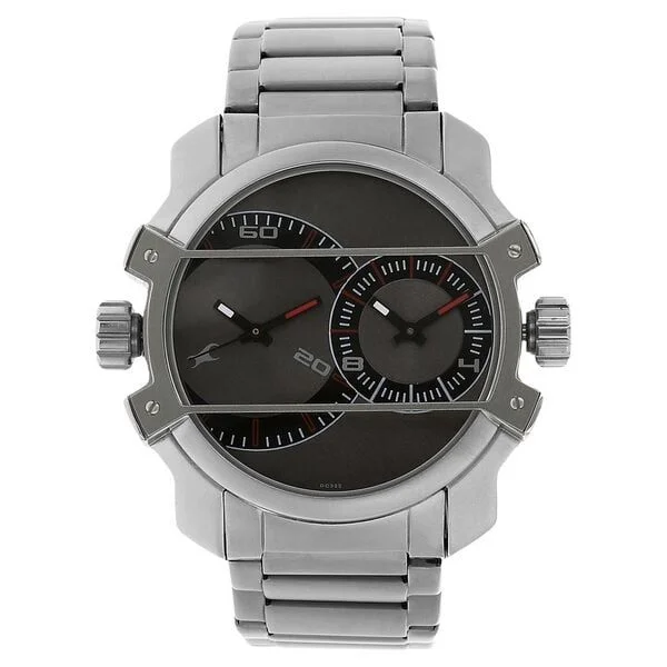 Fastrack Quartz Analog Grey Dial Stainless Steel Strap Watch for Guys - 3098SM01