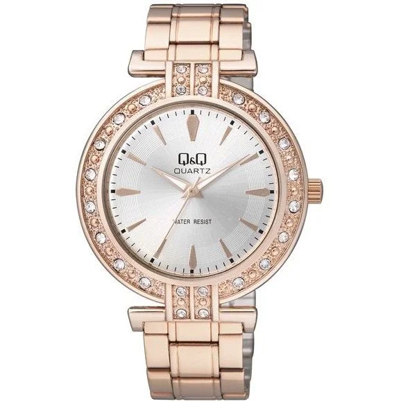 Gold Plated Stone Ladies Watch [Q885J011Y]