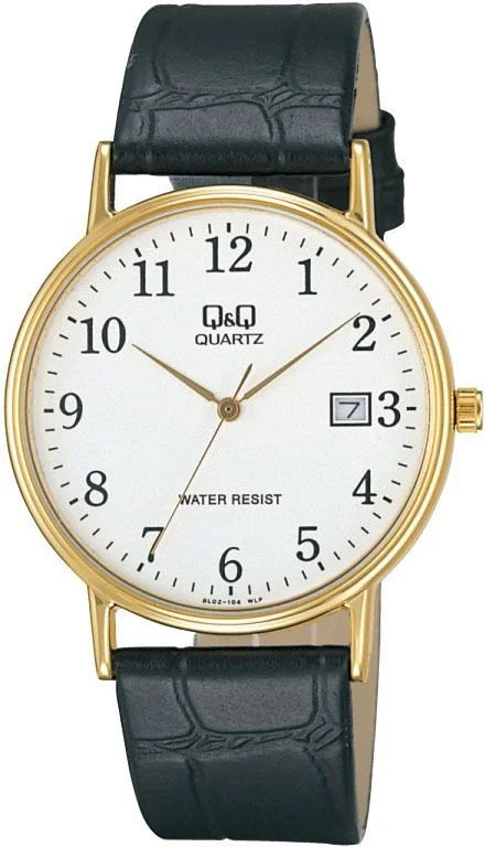 Q&amp;Q BL02J104Y Leather Belt Gents Watch