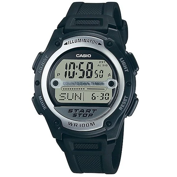 Resin belt watch for men by Casio (W-756-1AV)