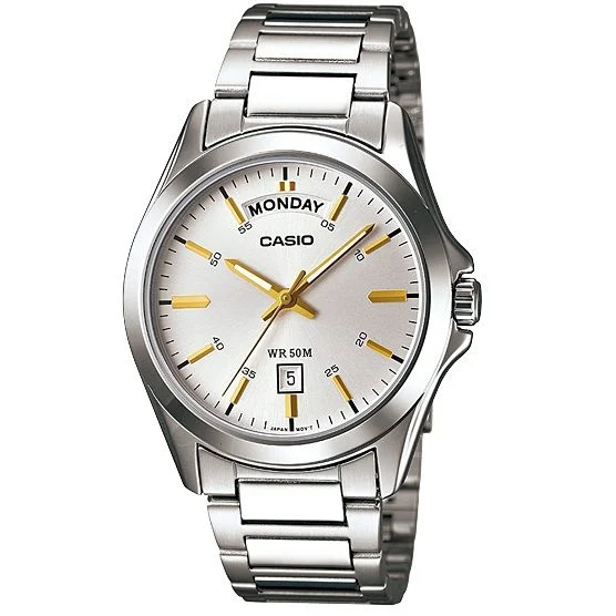 Casio elegant watches with golden touch for men (MTP-1370D-7A2V)