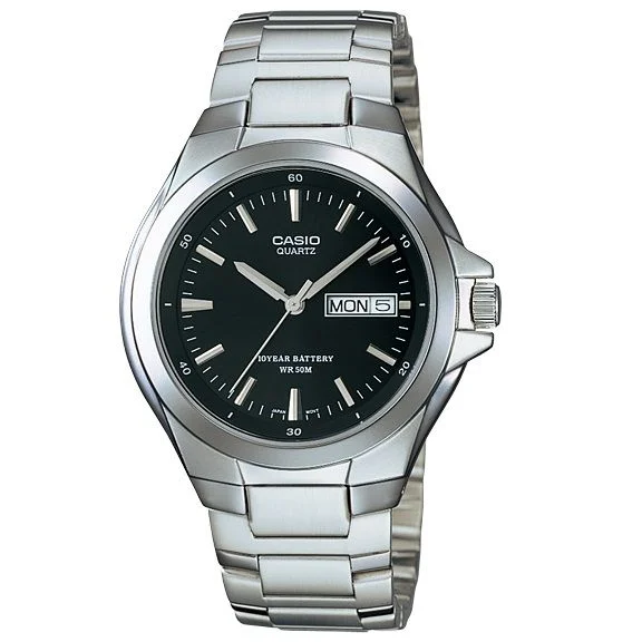 Casio black dial watches for men (MTP-1228D-1AV)