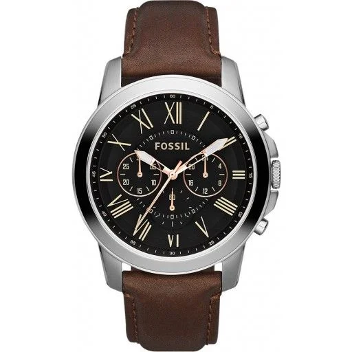 Fossil Grant Men's Leather Band Chronograph Watch - FS4813