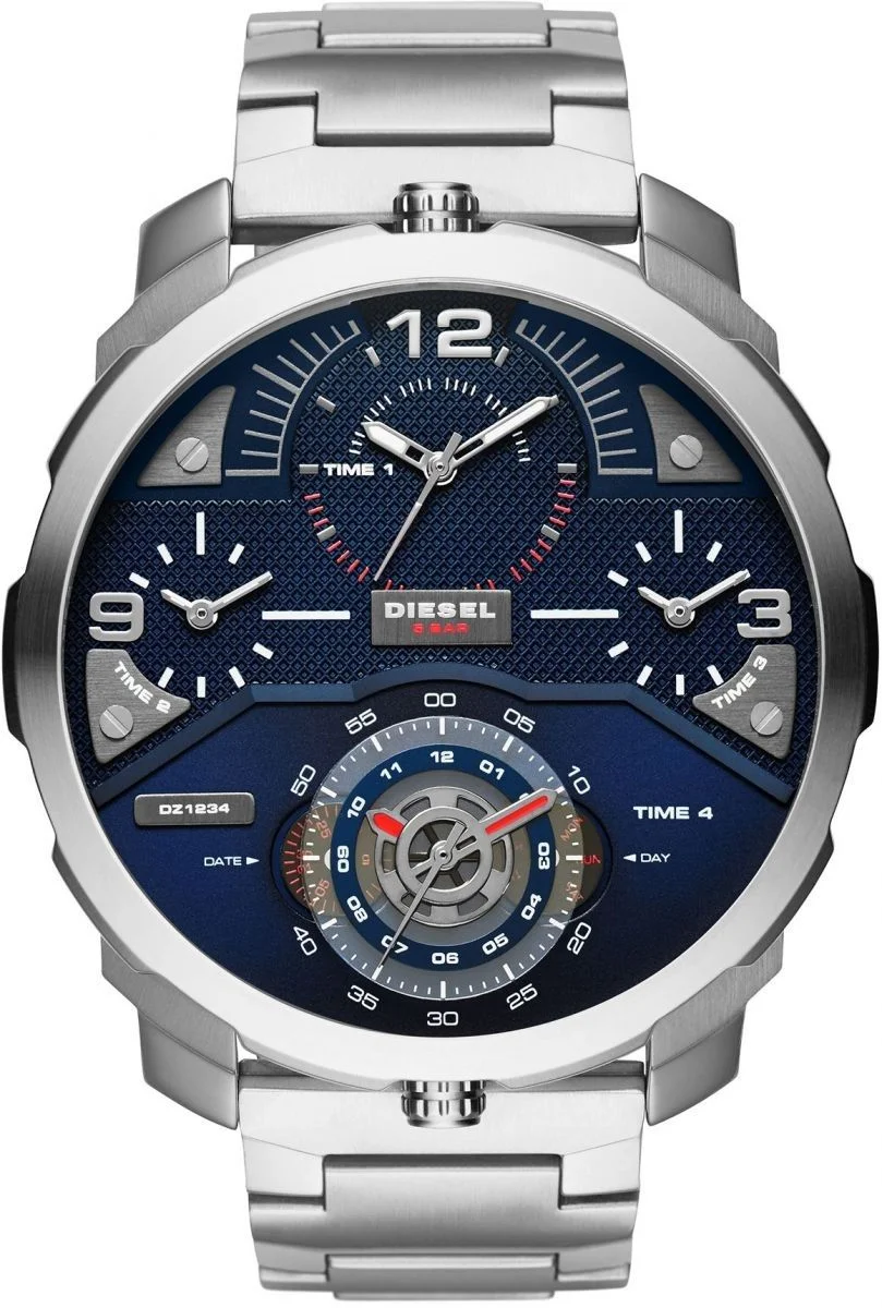 Diesel Blue Dial Stainless Steel Chronograph Watch - DZ7361