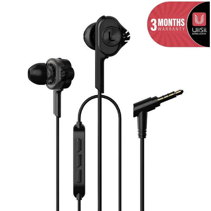 UiiSii BA-T6 Deep Bass Dual Driver Noise-isolating Earphones With Mic