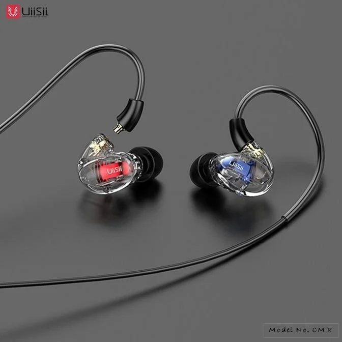 UiiSii CM8 Triple Hybrid Drivers Over-ear Detachable Earphones ? Black