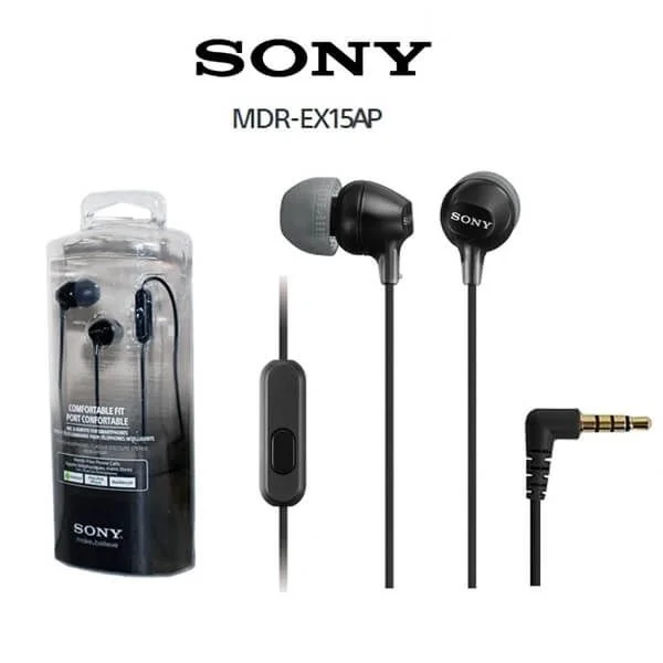 SONY MDR ? EX15AP In-Ear Earphone ? Black