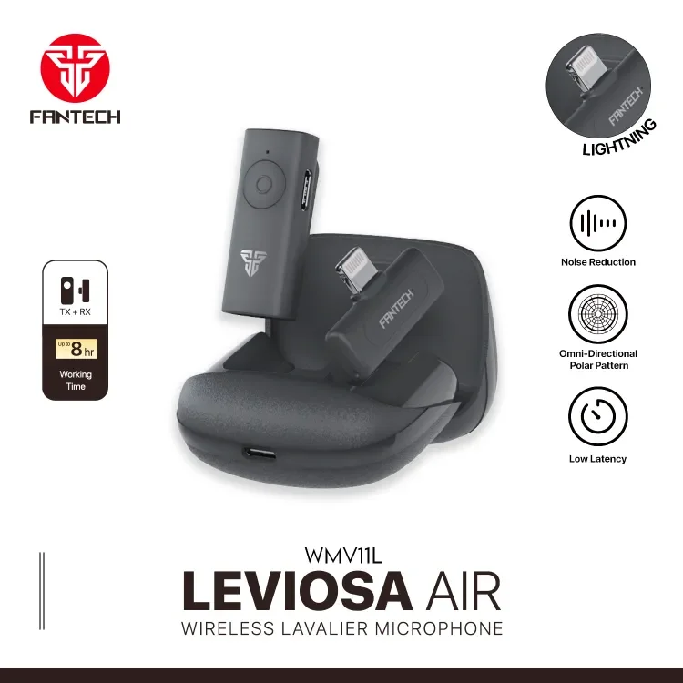 Fantech LEVIOSA AIR WMV11L Wireless Microphone for Lightning Devices (Single Mic)