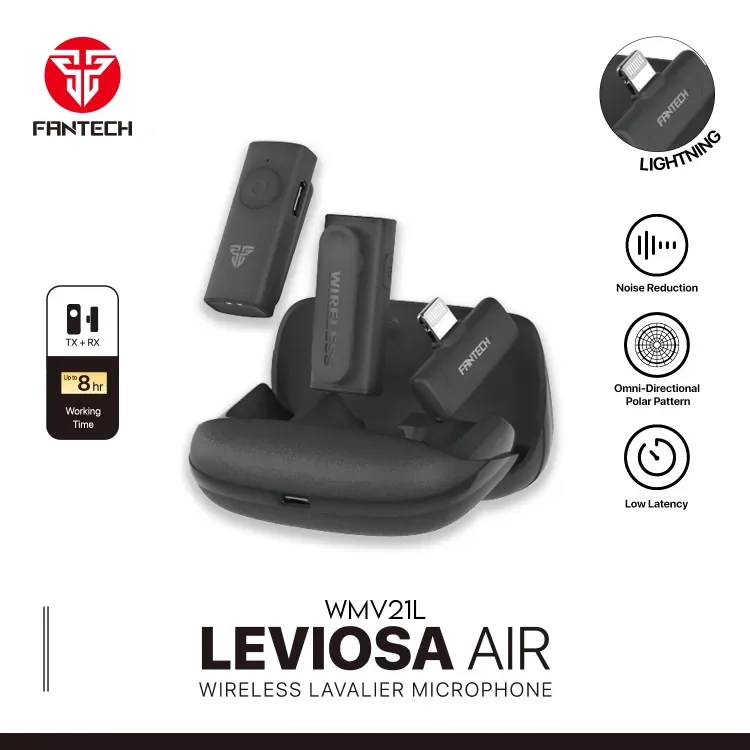 Fantech LEVIOSA AIR WMV21L Wireless Microphone for Lightning Devices (Dual Mic)
