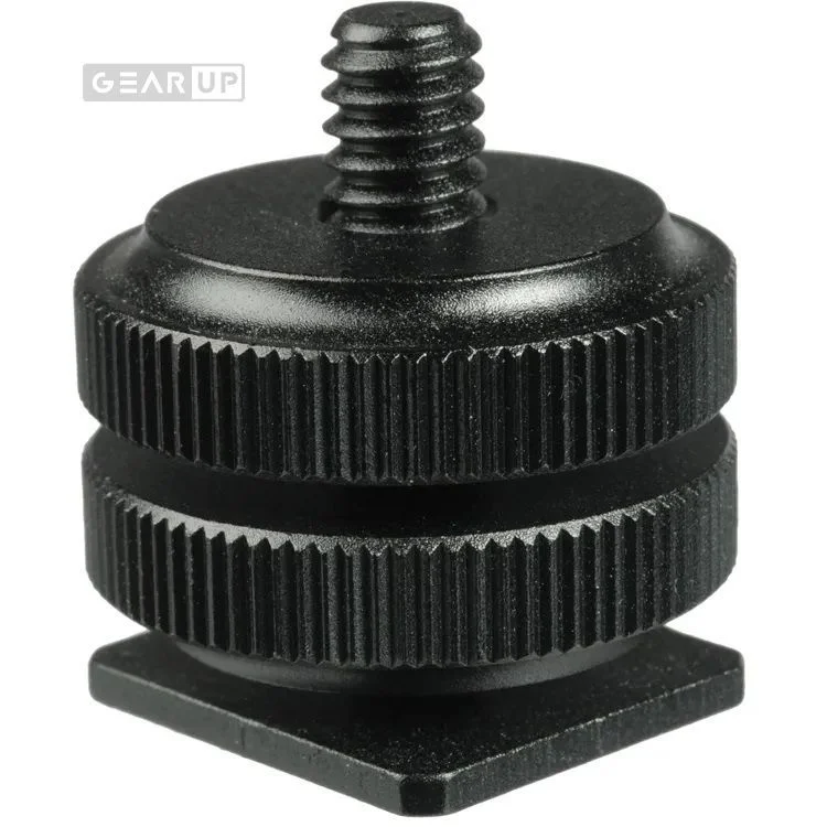 GearUP CM30 1/4 Inch Double Nut Cold Shoe Mount For Camera
