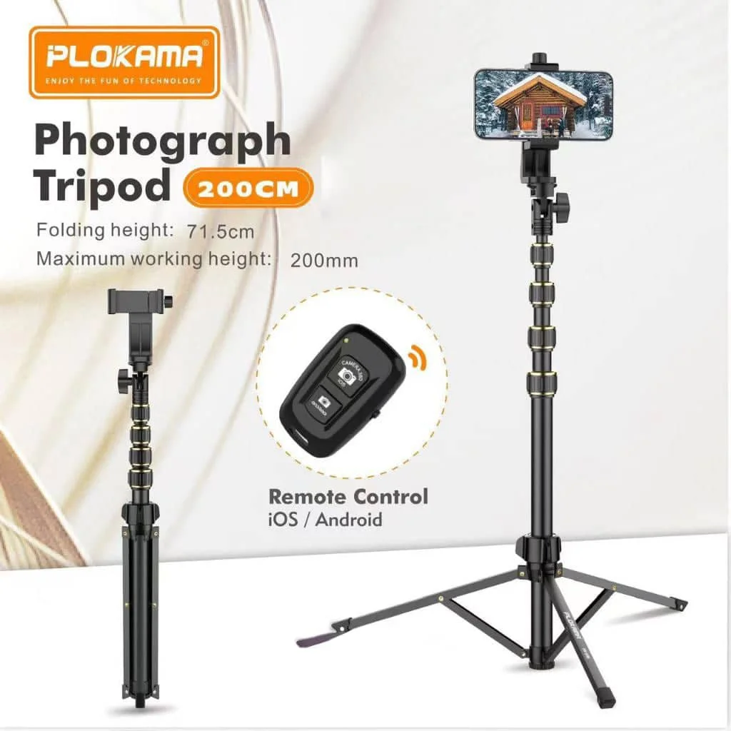 Plokama PK-998 Height Adjustable Tripod & Selfie Stick