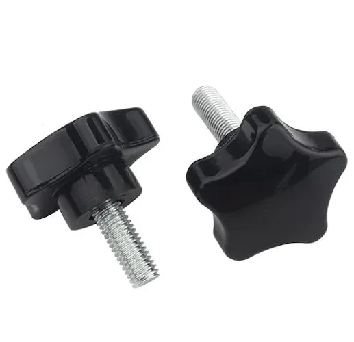 M4x20 Thread Star Shaped Head Thread Clamping Screw Bolt Knob (2pcs Set)