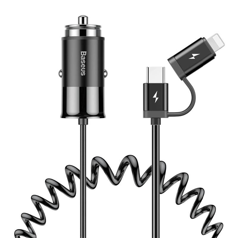 Baseus 2 in 1 USB Car Charging Adapter